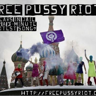 Russian's Pussy Riot face Seven years jail for playing a Protest Song in a Cathedral! Support their cause for Freedom!