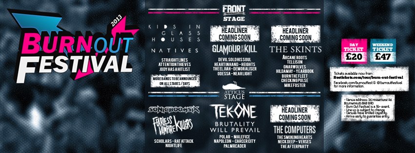Burn Out Festival - Kids In Glass Houses, Fearless Vampire Killers, Natives And More. 1