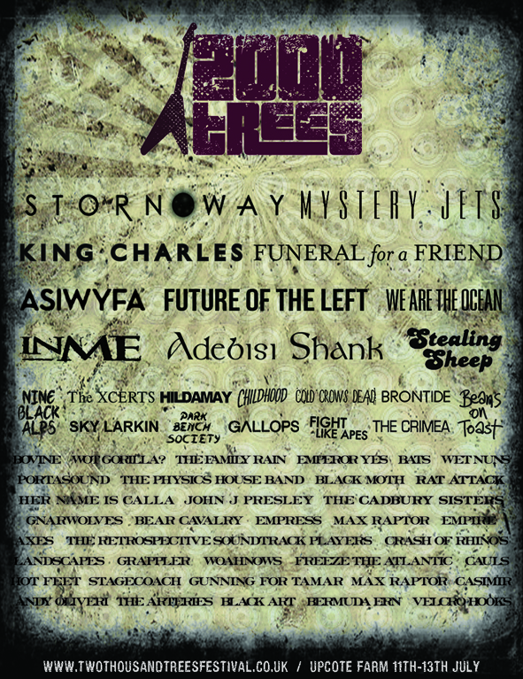 Mystery Jets to headline 2000trees Festival