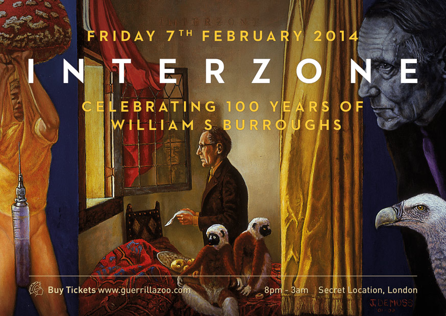 Labels, Interzone and a William S. Burroughs 100th Birthday Event 7th February.
