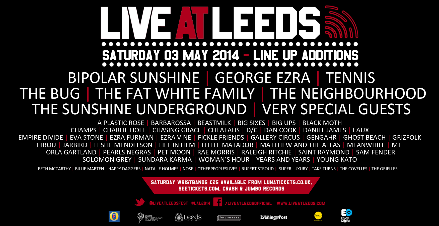 NEWS: 50 more acts announced for Live at Leeds 1