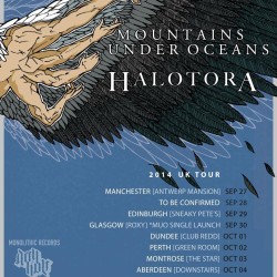 Halo Tora, A Sudden Burst Of Colour, Mountains Under Oceans - King Tut’s Wah Wah Hut, Glasgow, 8th Aug 2014