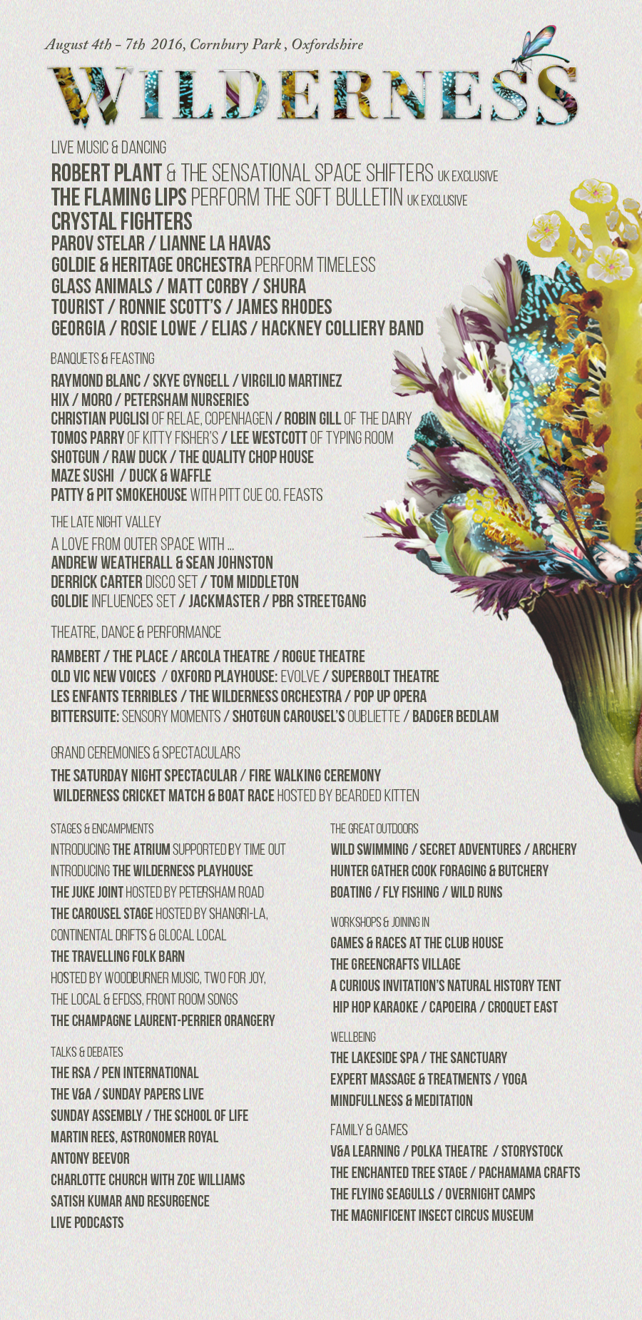 NEWS: Wilderness Festival reveals its first acts for 2016