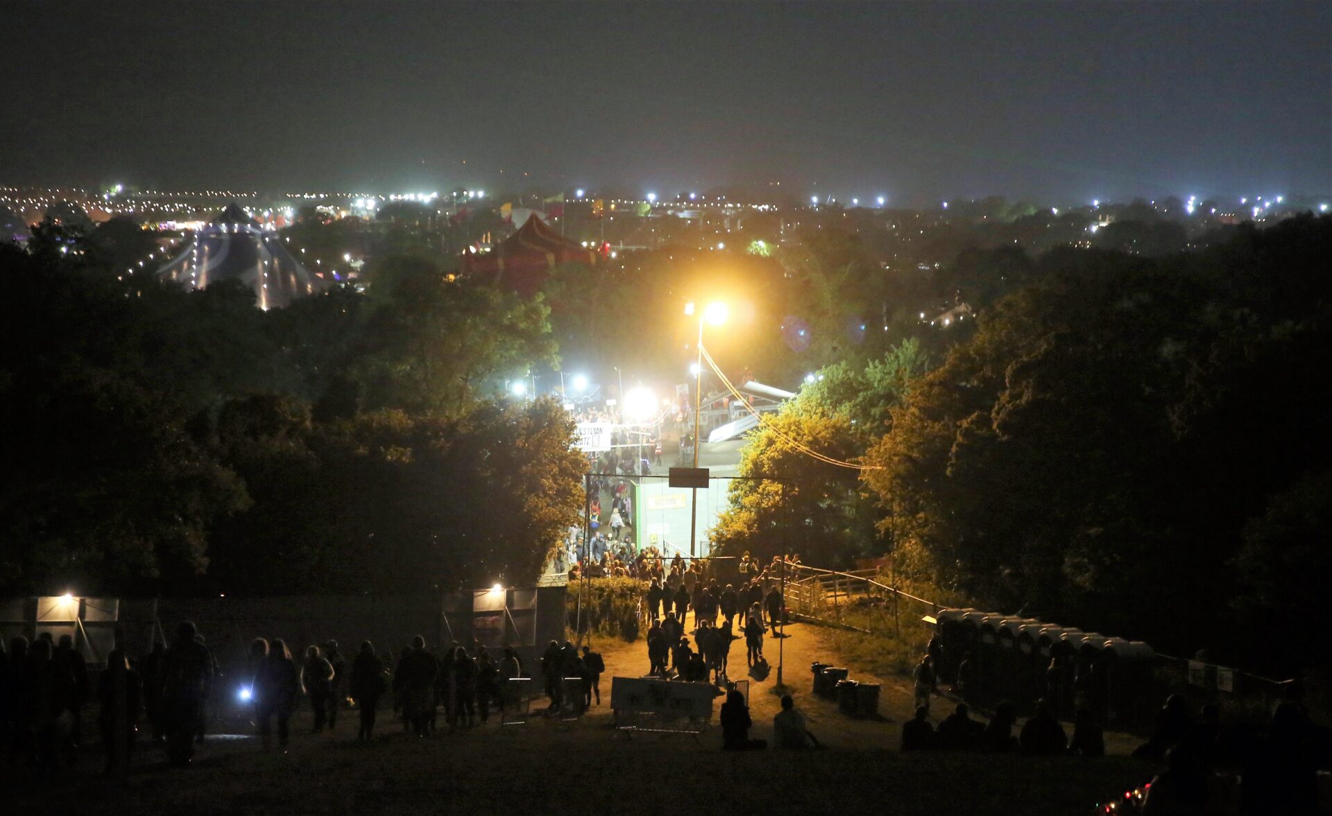 Glastonbury by night 2013 scaled