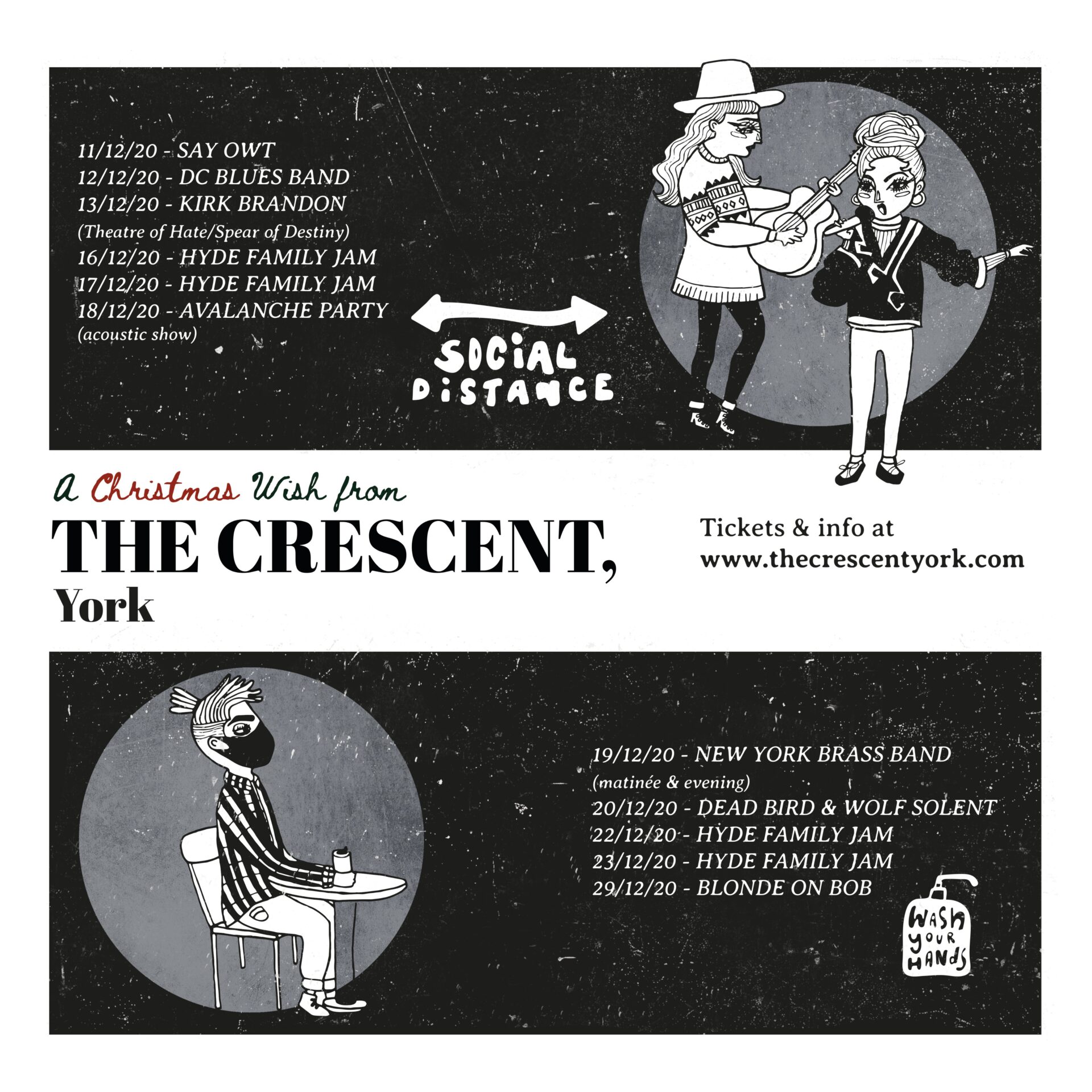 NEWS: The Crescent in York announces a series of socially distanced shows