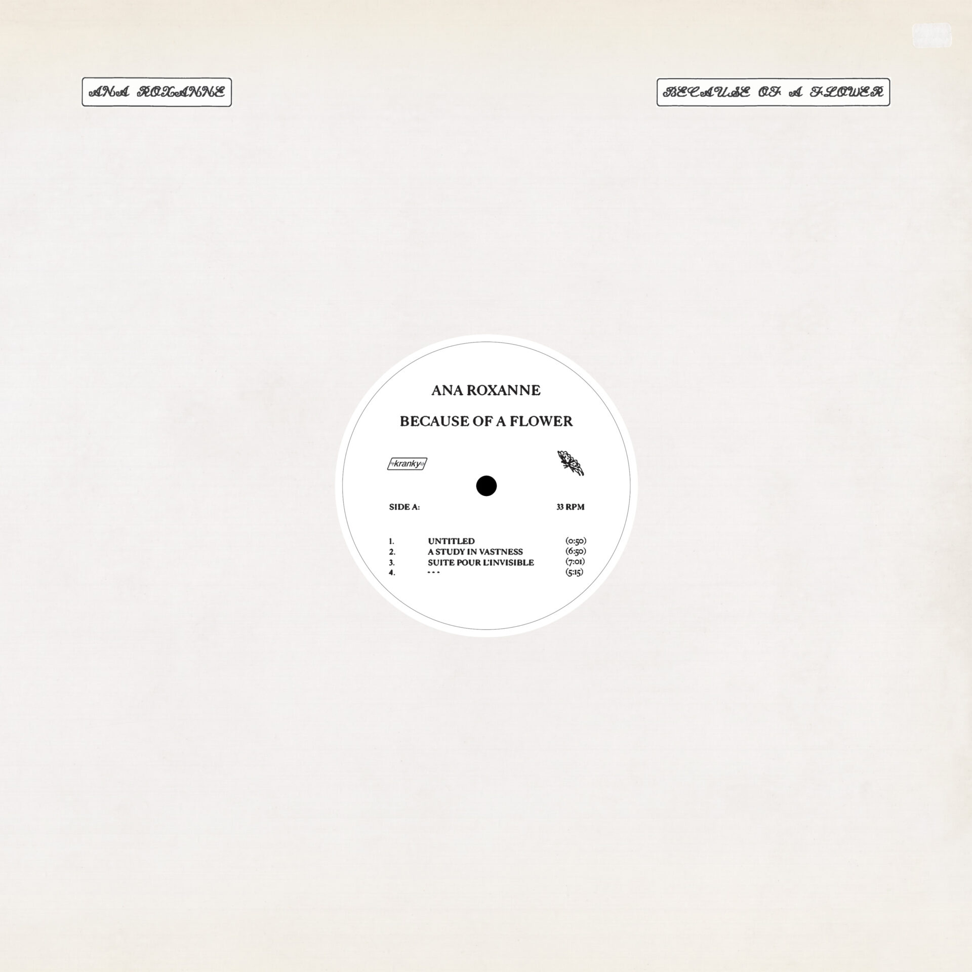 Ana Roxanne - Because of a Flower (Kranky)