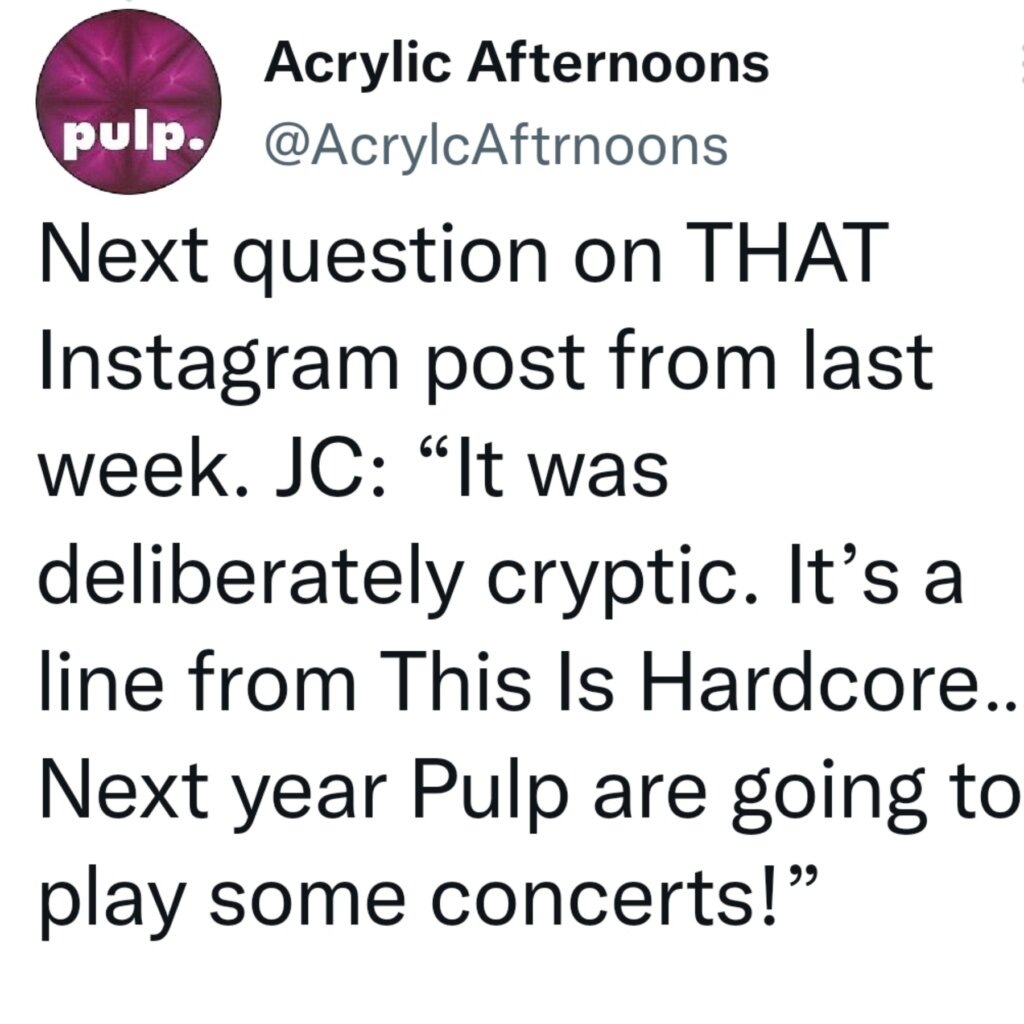 NEWS: Pulp to reunite for dates in 2023 23 Collage 2022 07 25 21 39 26