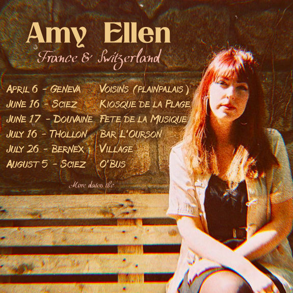 NEWS: Amy Ellen releases 'Free' single and announces tour 23 Amy Tour dates