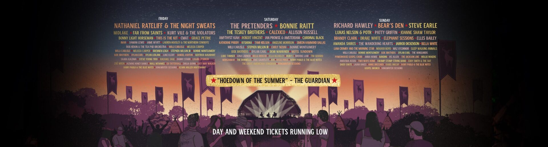 Back Deer line-up day split graphic