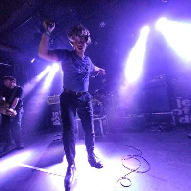 Belfast trio Chalk onstage at Left of the Dial in Rotterdam