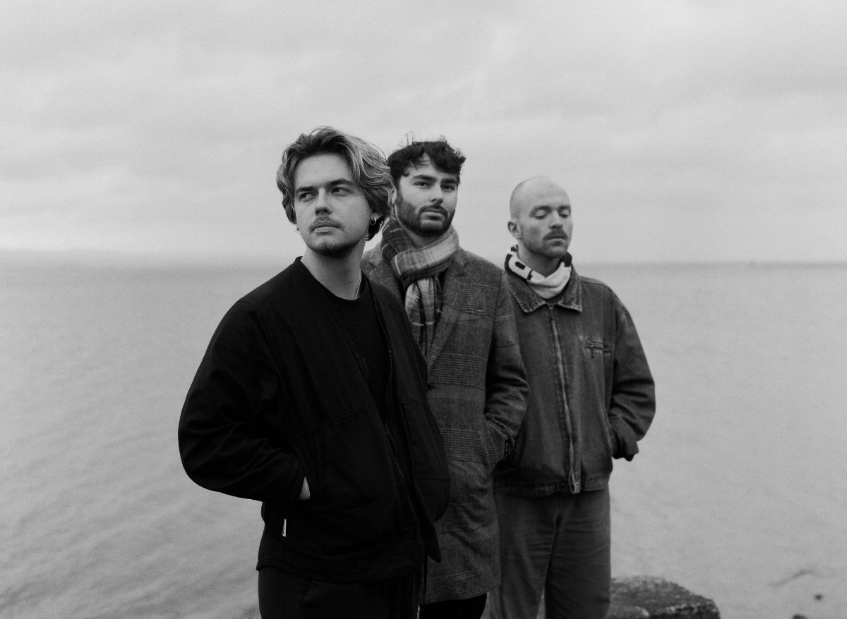 A black and white photo of the Belfast band Chalk