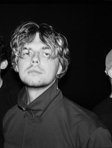 Black and white photo of Belfast band Chalk