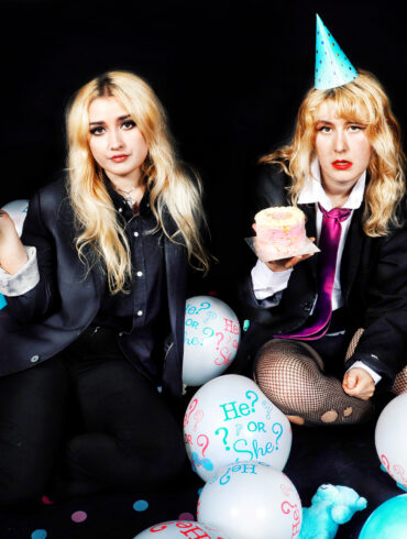 The two members of the band Lambrini Girls