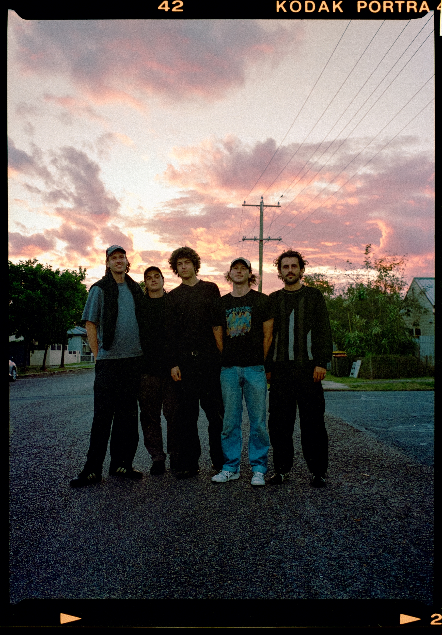 The five members of the Australian band dust