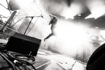 The band Akli onstage supporting Fontaines D.C. in Vilnius, Lithuania