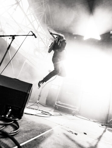 The band Akli onstage supporting Fontaines D.C. in Vilnius, Lithuania