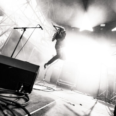 The band Akli onstage supporting Fontaines D.C. in Vilnius, Lithuania