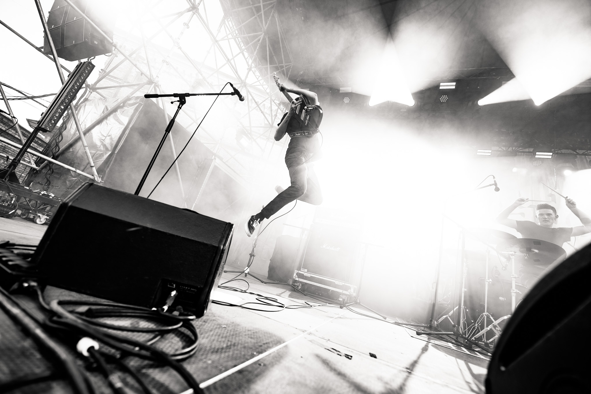 The band Akli onstage supporting Fontaines D.C. in Vilnius, Lithuania
