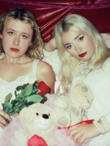 The two members of the band Lambrini Girls