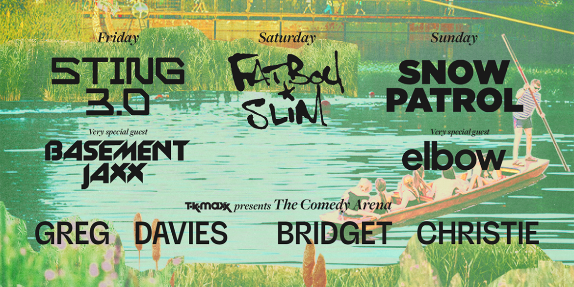 A list of names in a poster style for Latitude Festival