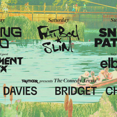 A list of names in a poster style for Latitude Festival