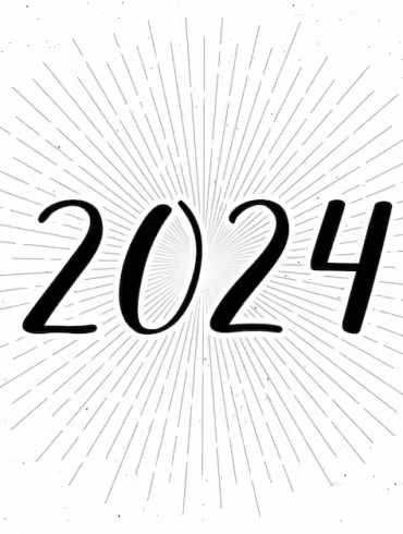 2024 handwritten calligraphic vector numbers black white rays stars background 527985 43