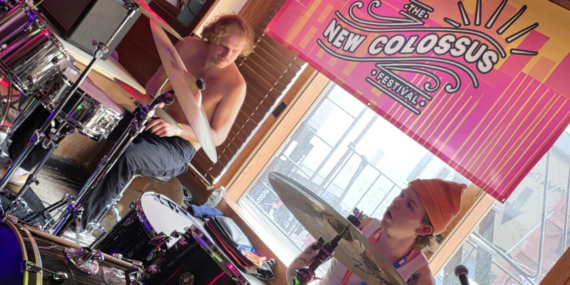 The two drummers of the Dutch band Cloudsurfers