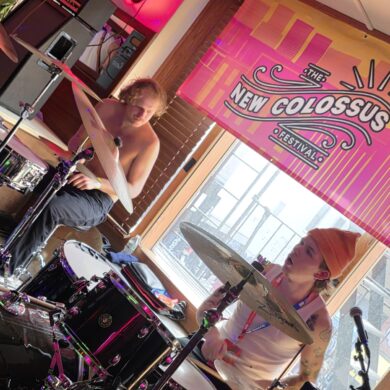 The two drummers of the Dutch band Cloudsurfers