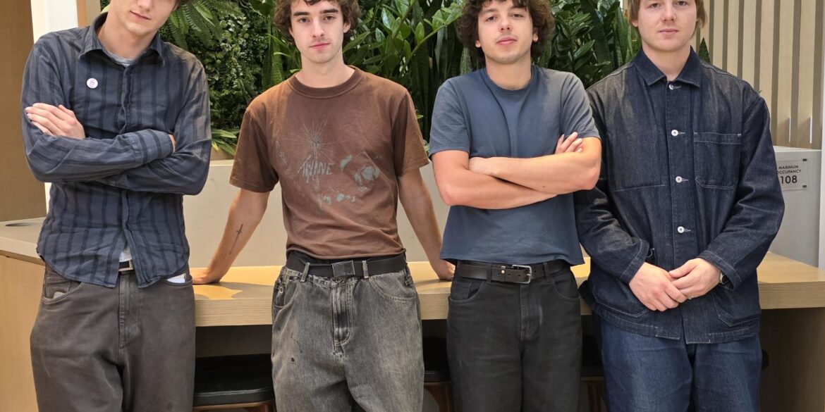 The four band members of Radio Free Alice