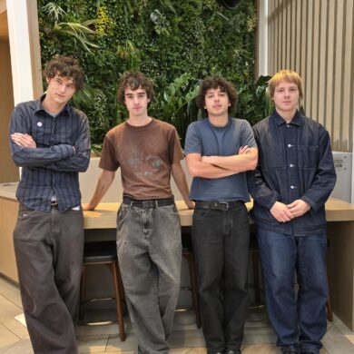 The four band members of Radio Free Alice