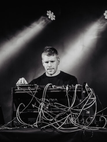 Black and white photo of Belfast electronic artist Mount Palomar