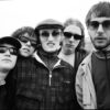 Black and white photo of Scottish band Brògeal