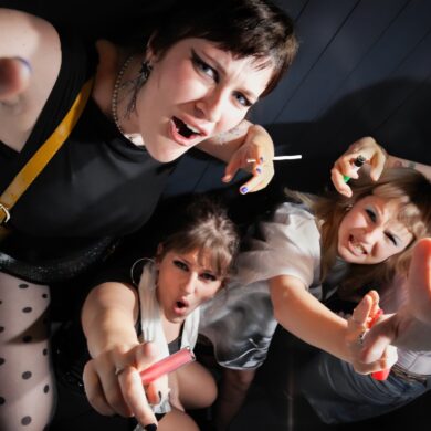 The four members of the Welsh band Panic Shack
