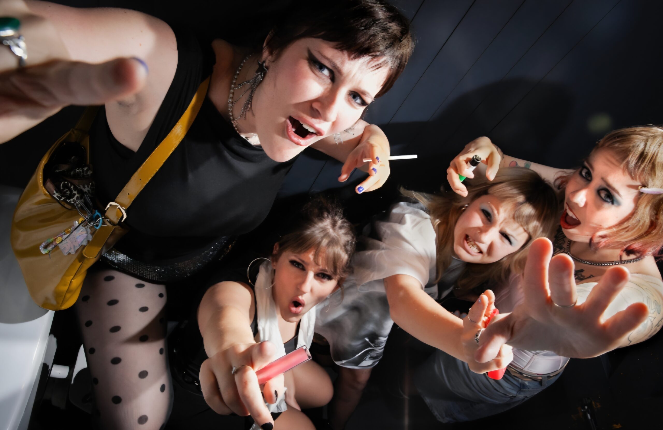 The four members of the Welsh band Panic Shack