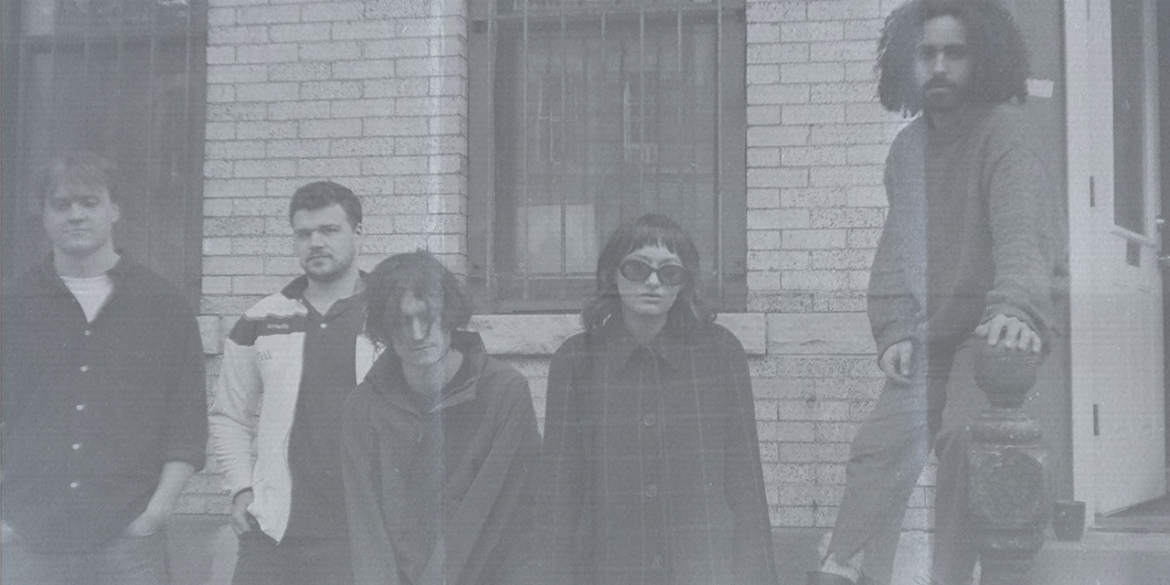 The five members of the New York band Slow Fiction