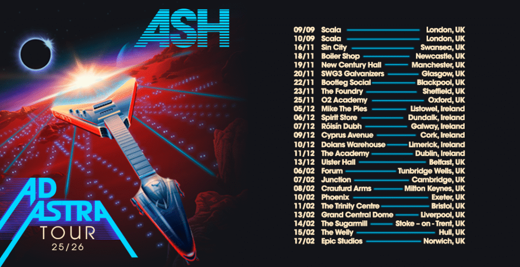 NEWS: Ash announce The Ad Astra UK & Ireland Tour 23 Ash Tour Poster 1