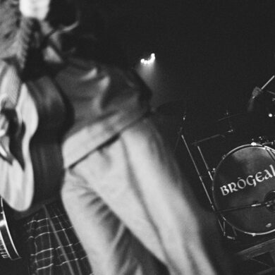 Scottish band Brògeal onstage in Glasgow